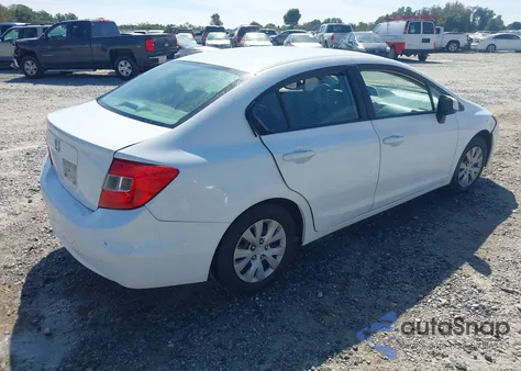 2012 Honda Civic Lx из США, поврежденный, VIN 19XFB2F57CE070495